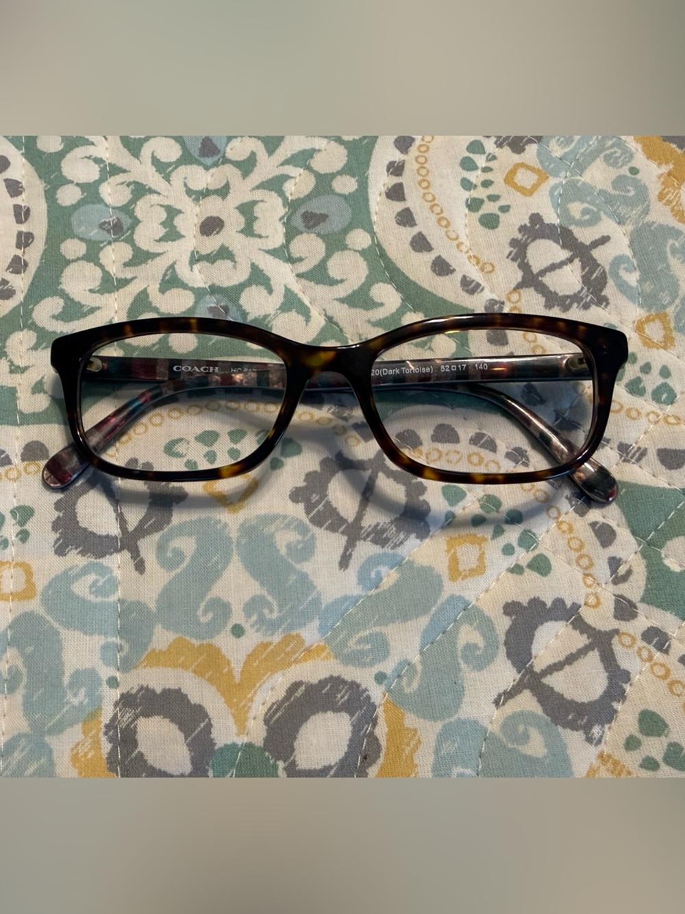 Coach Women's Tortoiseshell Eyeglasses - Dark Brown/Amber